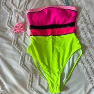 Neon Pink and Yellow women’s Swimwear